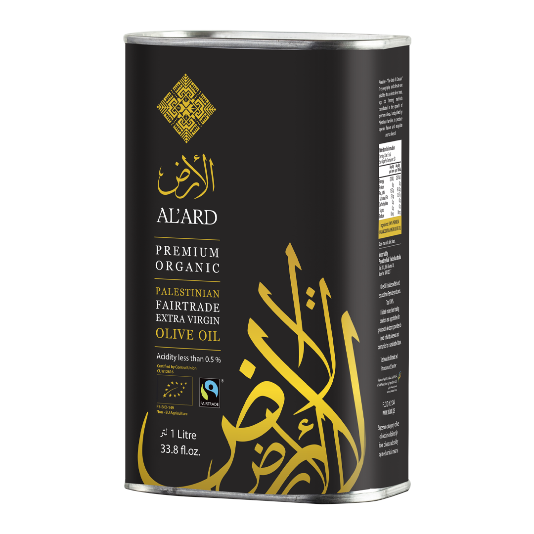 Premium Organic fair trade Extra Virgin Olive Oil 1L Tin